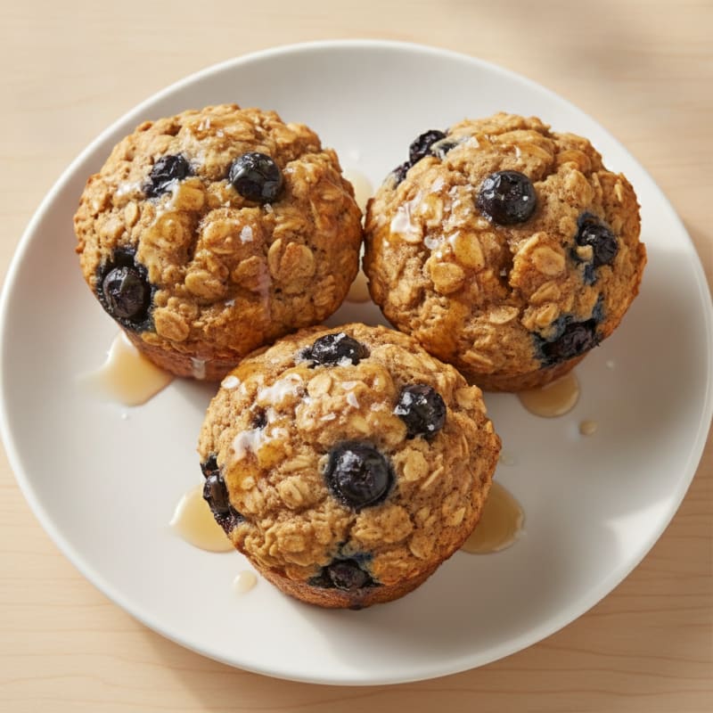 Blueberry Oatmeal Breakfast Muffins