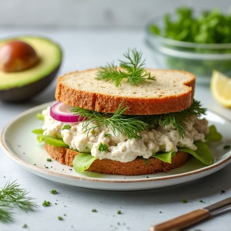 Creamy Chicken Salad Sandwich with Fresh Herbs