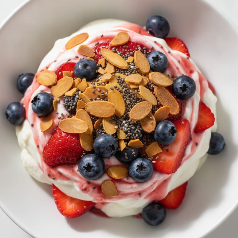 Greek Yogurt Protein Parfait with Berries