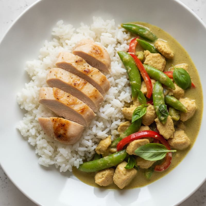 Green Curry Chicken with Jasmine Rice