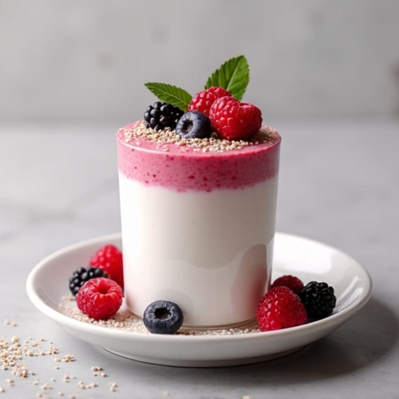 Silky Greek Yogurt Protein Mousse with Mixed Berries