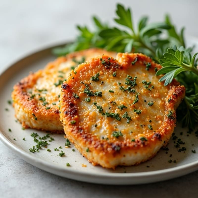 Herb-Crusted Pan Seared Pork Chops