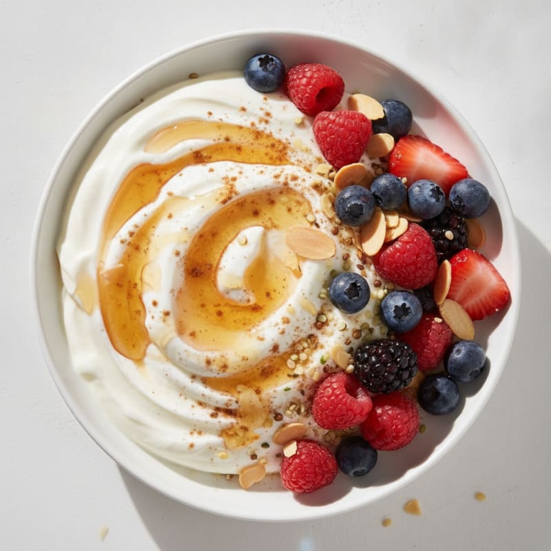 Greek Yogurt with Honey and Berries