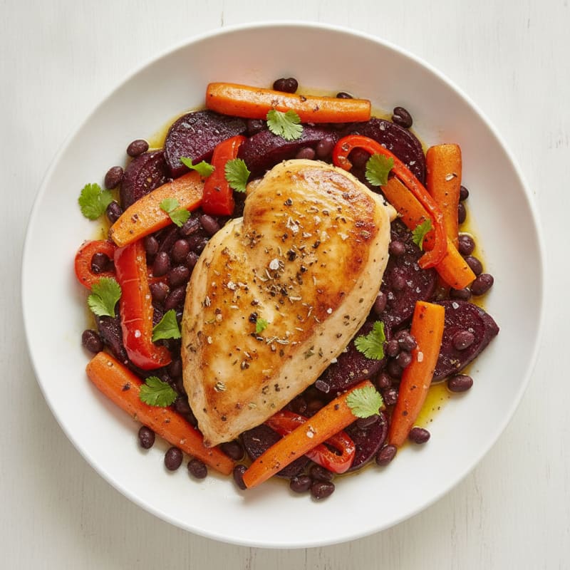 Herb-Roasted Chicken with Roasted Vegetables