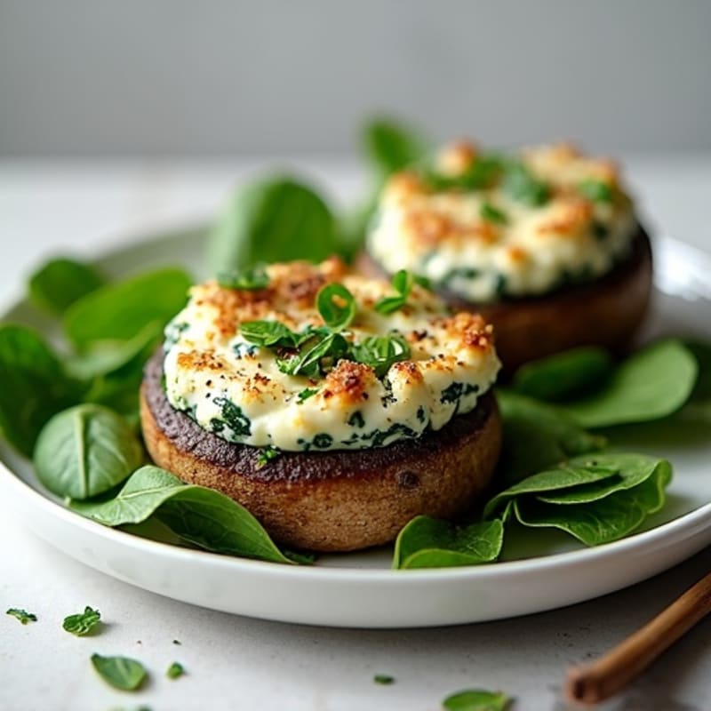 Spinach and Ricotta Stuffed Portobello Mushrooms