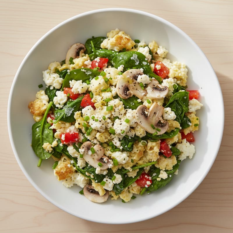 Cottage Cheese and Veggie Scramble
