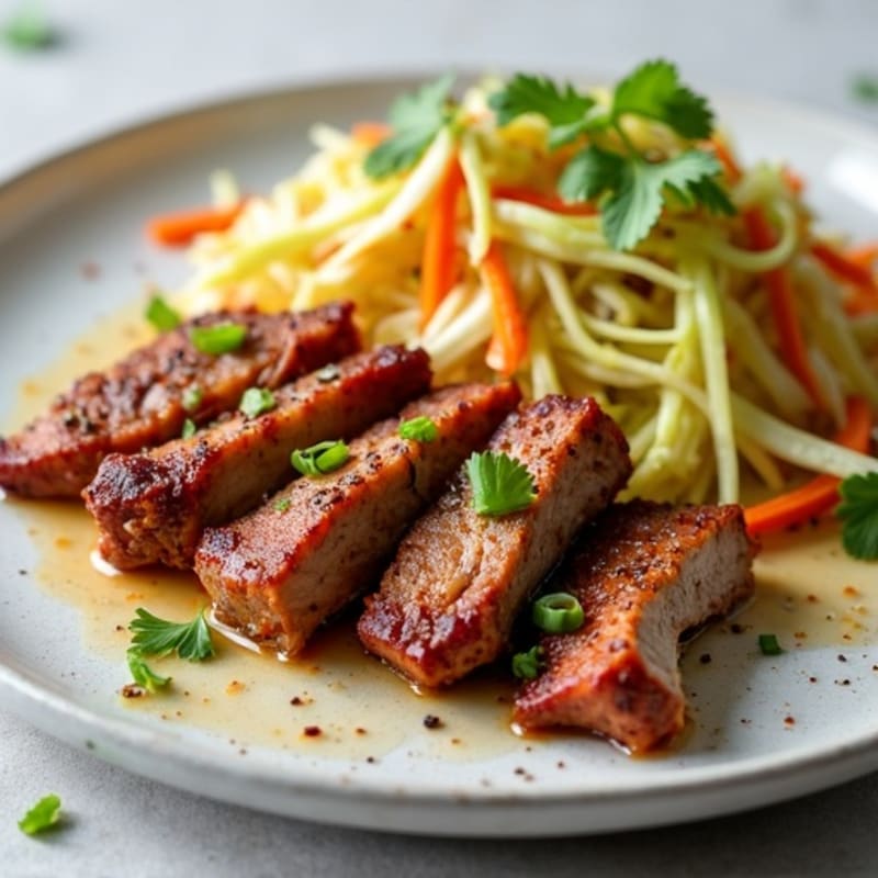 Slow Cooker Smoky Pulled Pork with Crispy Cabbage Slaw