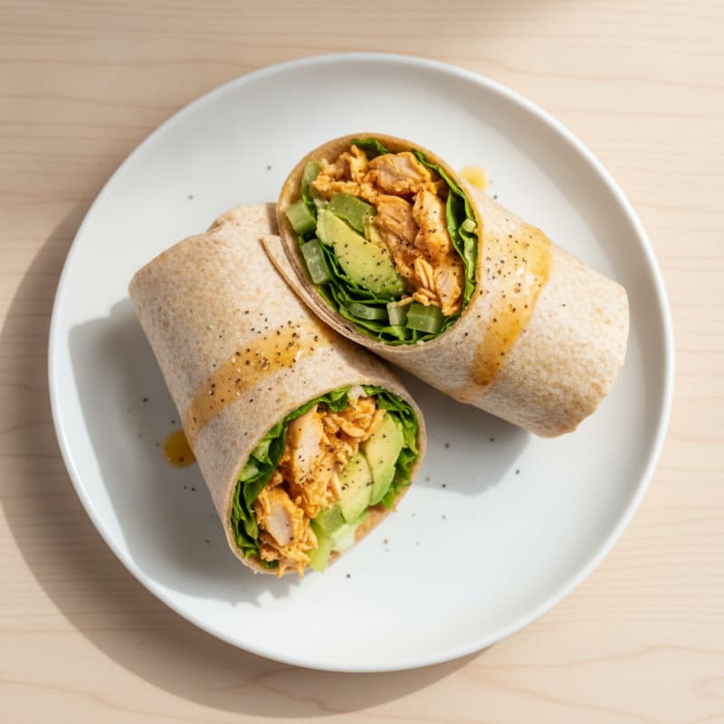 Buffalo Ranch Chicken Salad Wrap