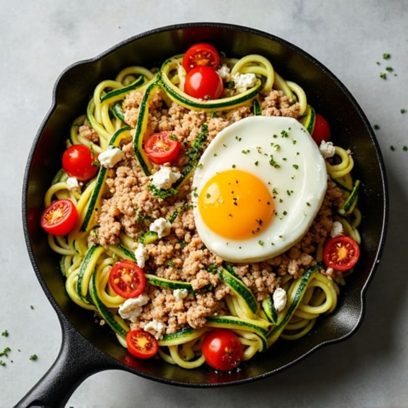 Protein-Packed Turkey and Zucchini Noodle Skillet