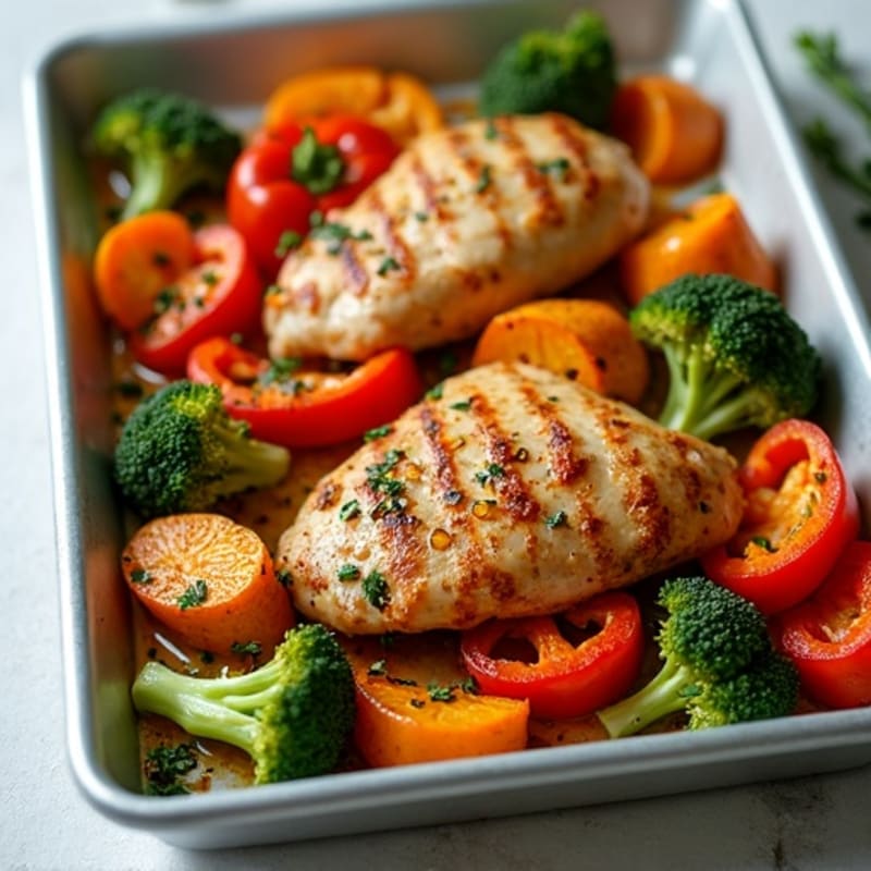 Crispy Sheet Pan Chicken and Roasted Vegetables