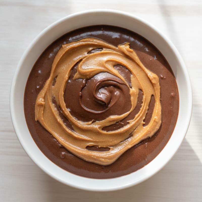 Silky Chocolate Protein Pudding with Peanut Butter Swirl