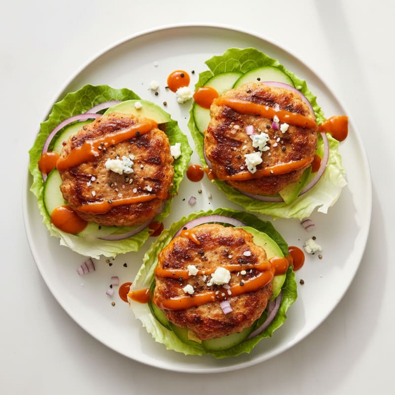 Crispy Buffalo Blue Cheese Burgers