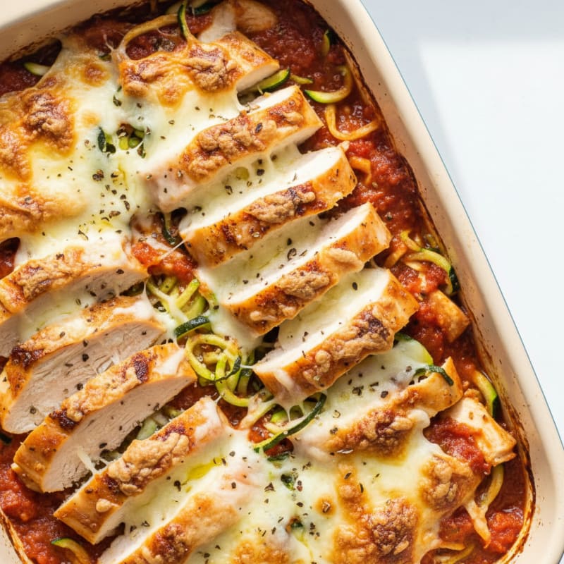 Chicken Zucchini Parmesan Bake