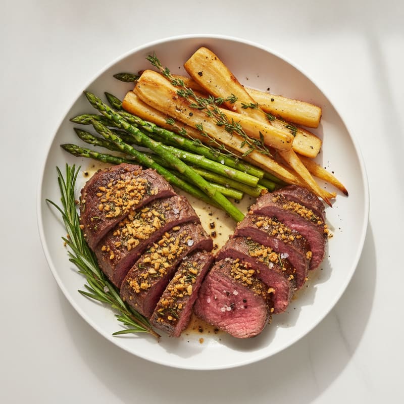 Garlic Herb Roasted Beef Tenderloin