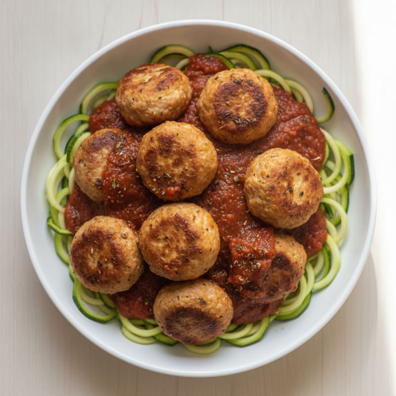 Ground Chicken Meatballs with Marinara