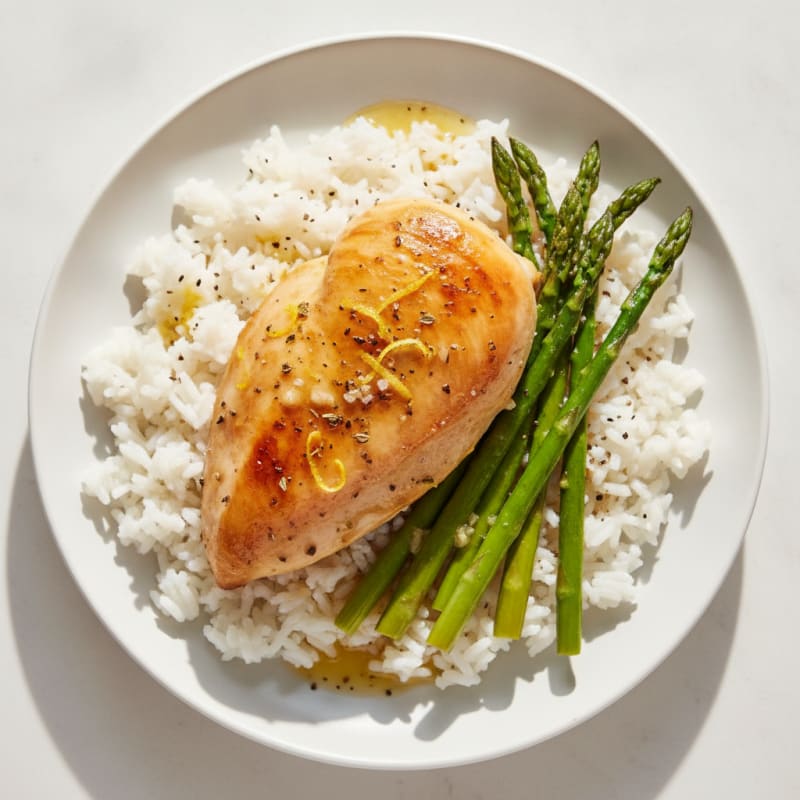 Lemon Herb Roasted Chicken with Rice