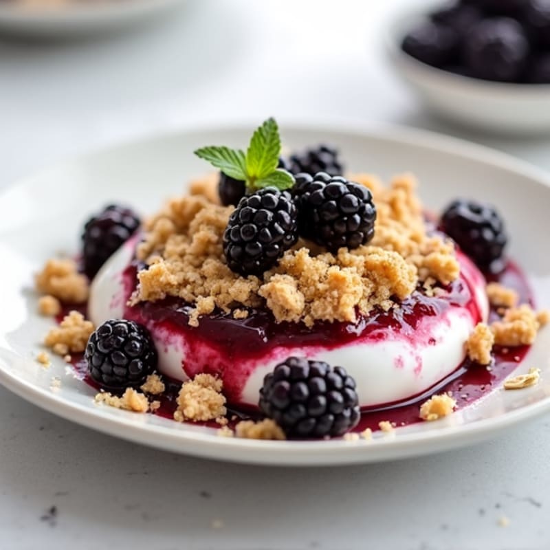 Fresh Blackberry Oat Crumble with Vanilla Bean