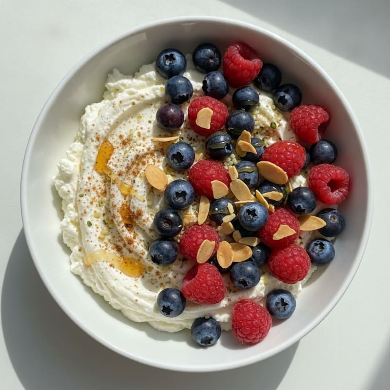 Whipped Cottage Cheese with Berries