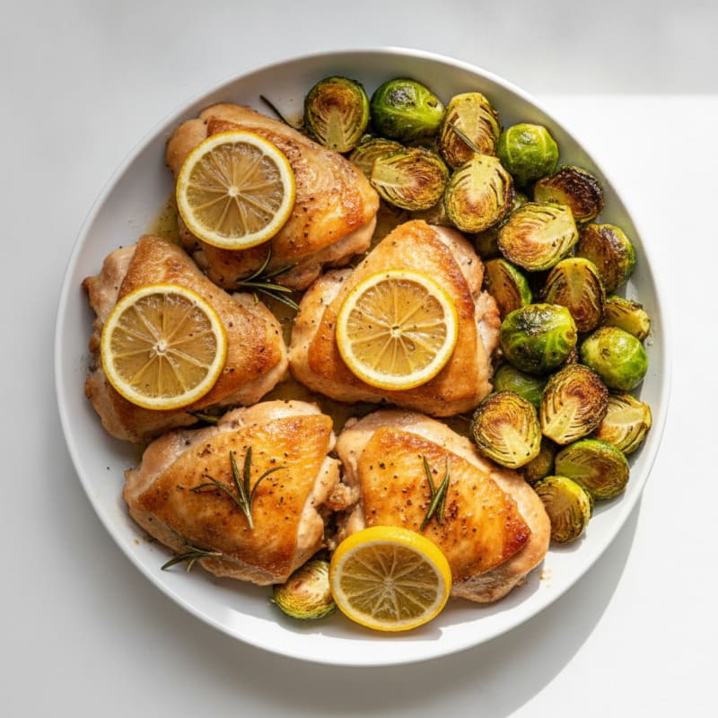 Lemon Herb Roasted Chicken Thighs