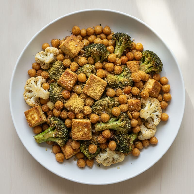Roasted Vegetable and Chickpea Bowl