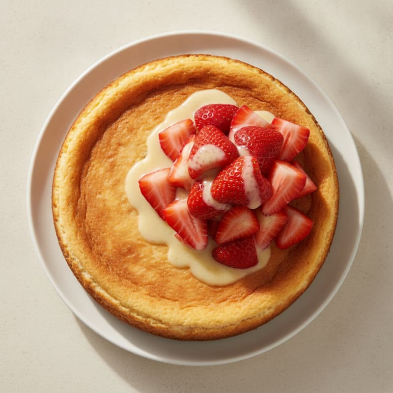 High-Protein Cheesecake with Fresh Strawberries