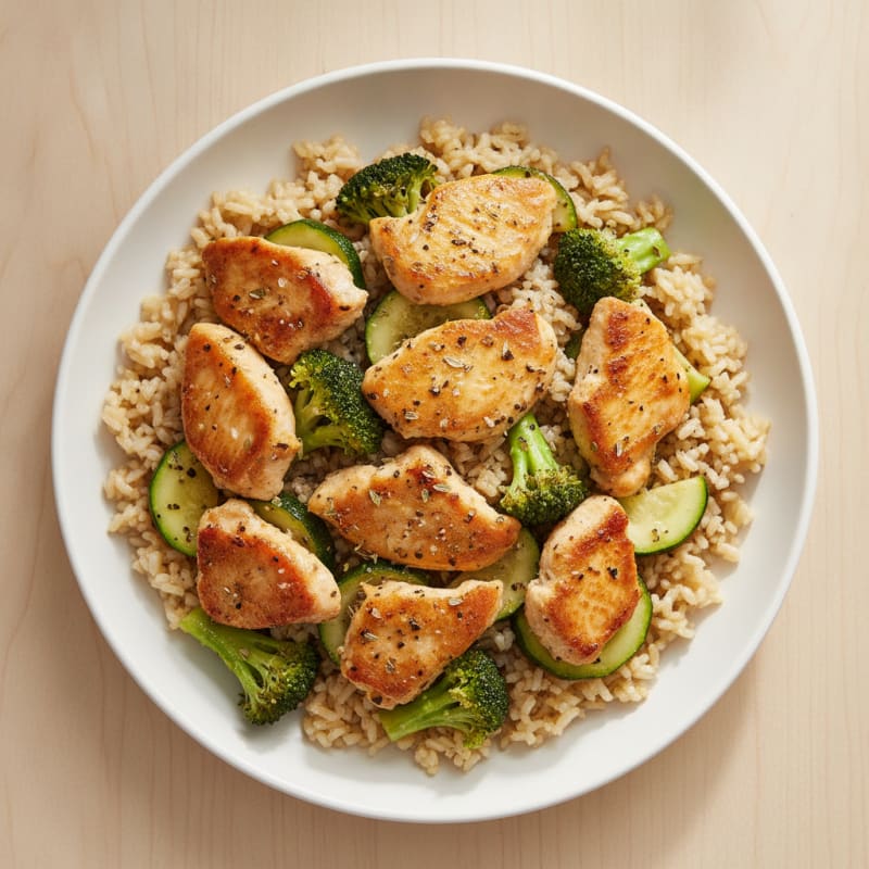 Lemon Herb Chicken and Rice Bowl