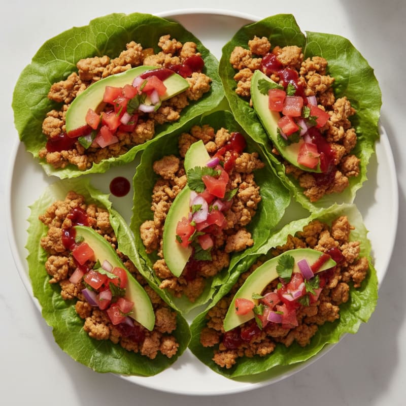 Mexican Turkey Taco Lettuce Wraps