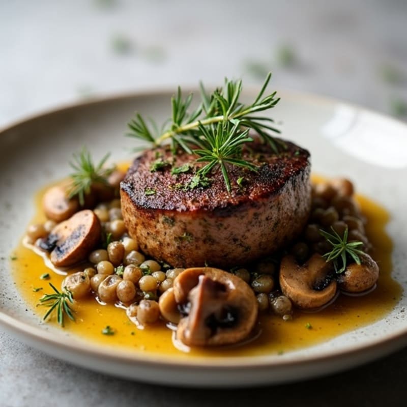 Herb-Crusted Beef Tenderloin with Savory Mushroom Duxelles