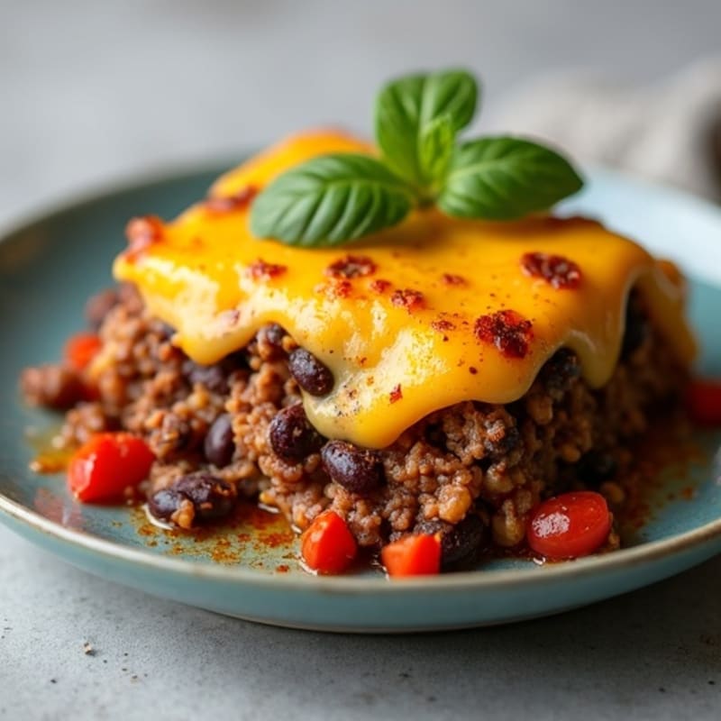Lean Beef and Black Bean Cheesy Bake