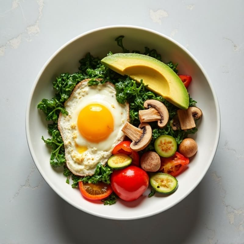 Protein-Packed Veggie and Egg White Scramble Bowl