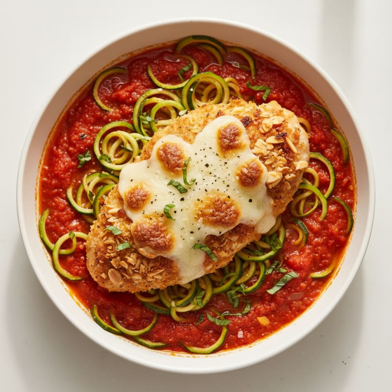 Crispy Baked Chicken Parmesan with Zesty Marinara