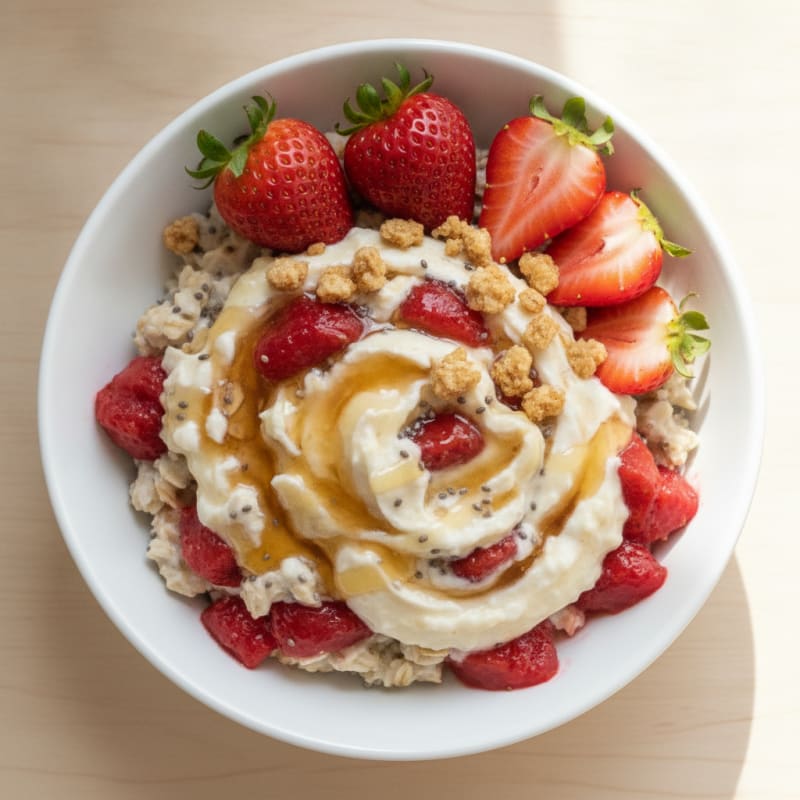 Strawberry Shortcake Overnight Oats