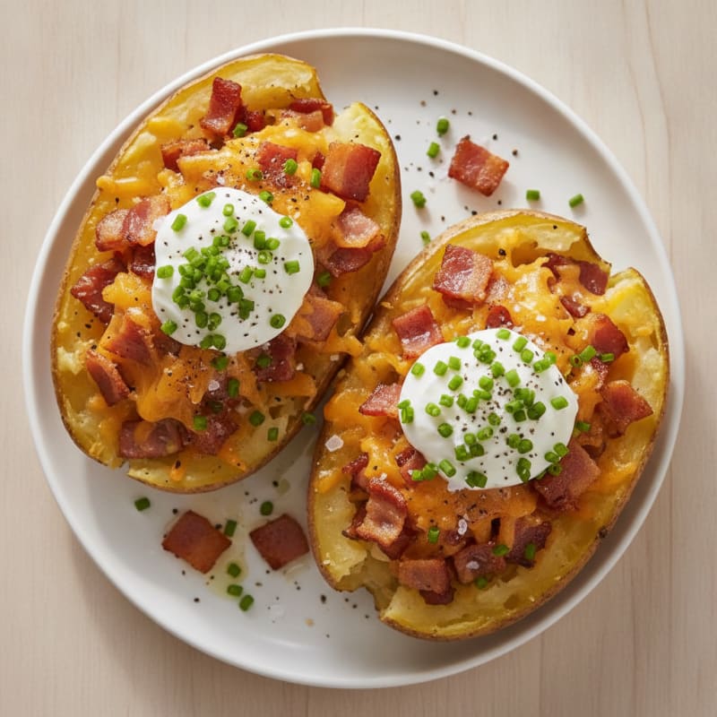 Bacon Cheese Stuffed Baked Potatoes