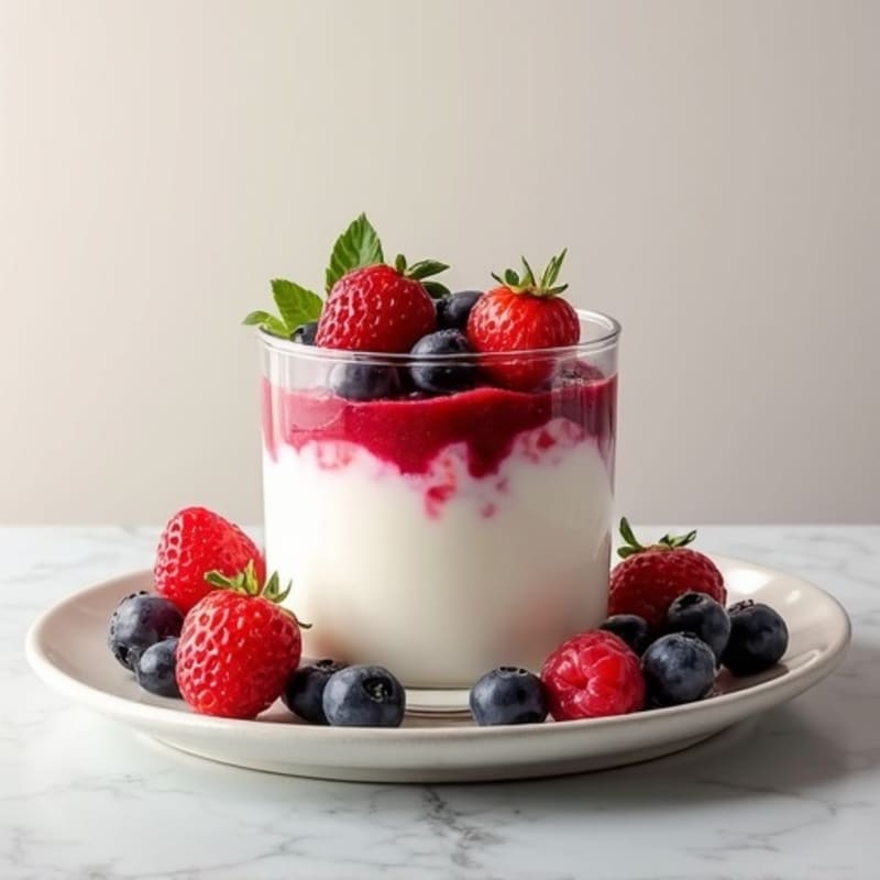 Greek Yogurt Protein Parfait with Mixed Berries and Almond Butter