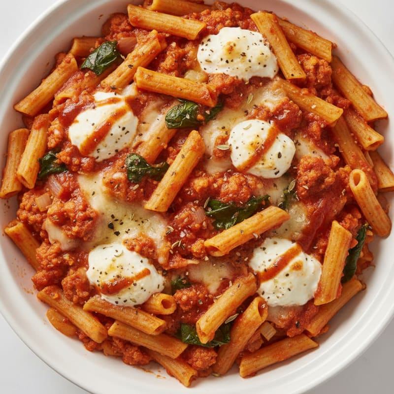 Classic Baked Ziti with Ricotta