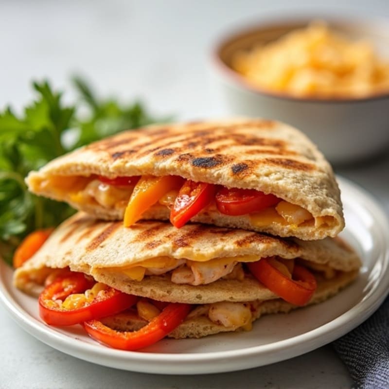 Grilled Chicken and Bell Pepper Quesadillas