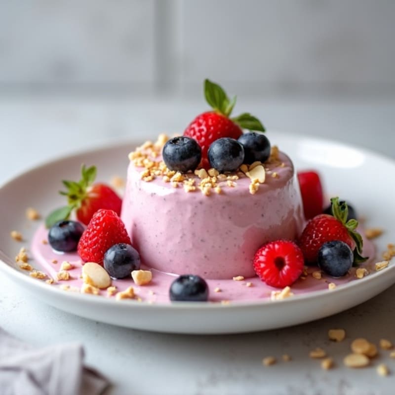 Silky Greek Yogurt Protein Mousse with Fresh Berries