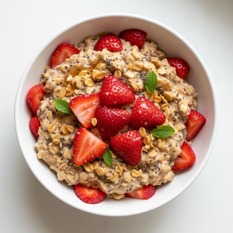 Strawberry Shortcake Overnight Oats