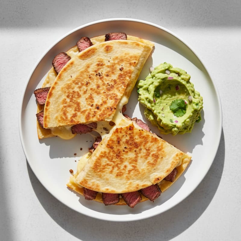 Carne Asada Quesadillas with Guacamole