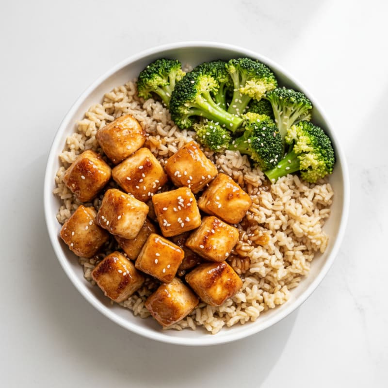 Crispy Honey-Garlic Chicken Bowls