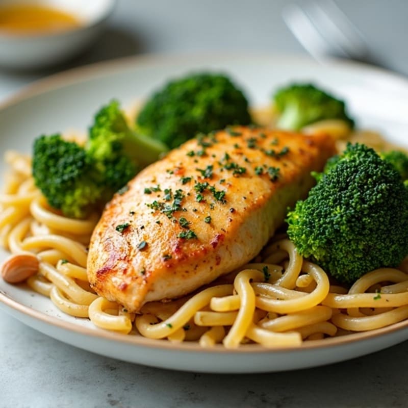 Herb-Roasted Chicken and Broccoli Whole Wheat Pasta