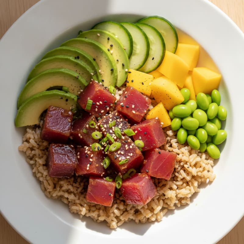 Ahi Tuna Poke Bowl with Mango
