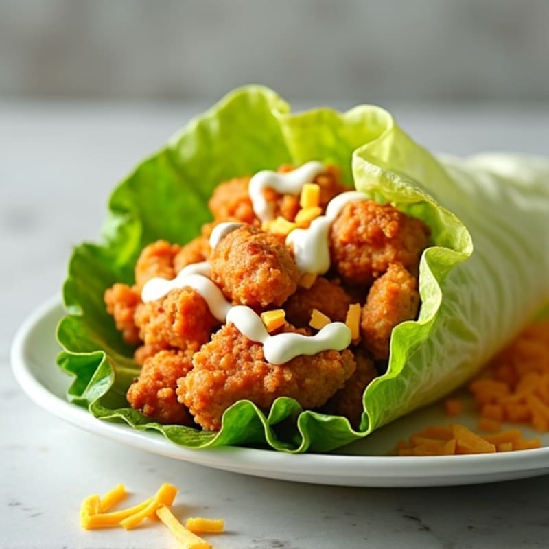Crispy Buffalo Chicken Ranch Lettuce Wrap