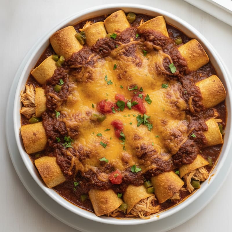 Chicken Enchiladas with Ancho Chili Sauce