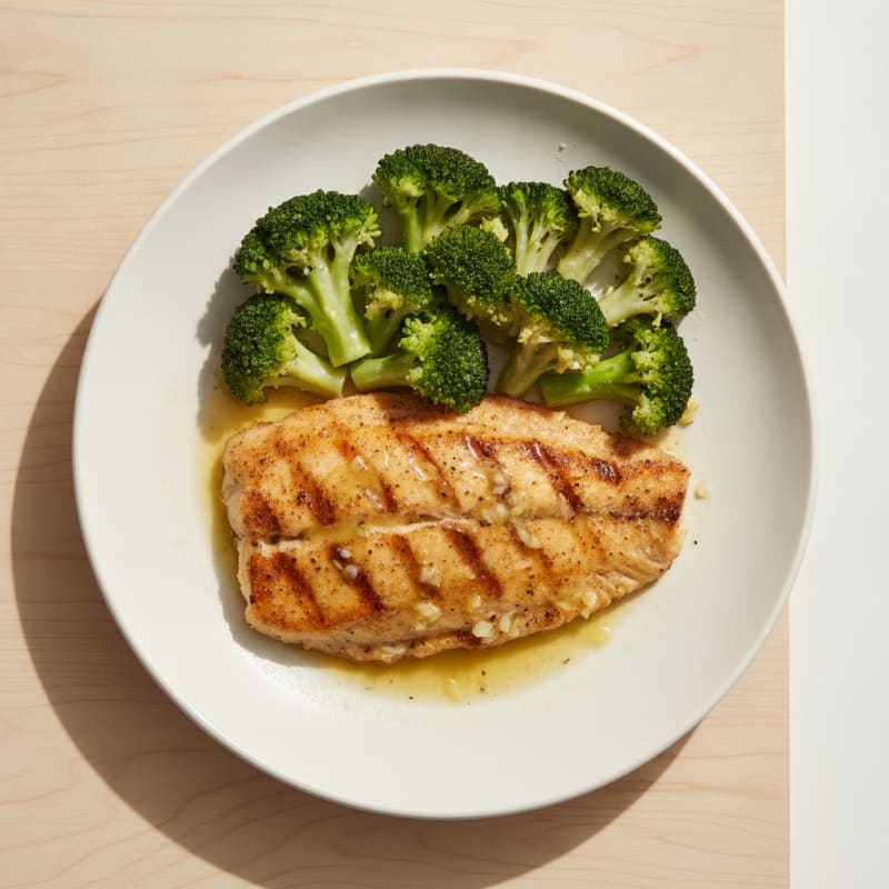 Seared Tilapia with Steamed Broccoli