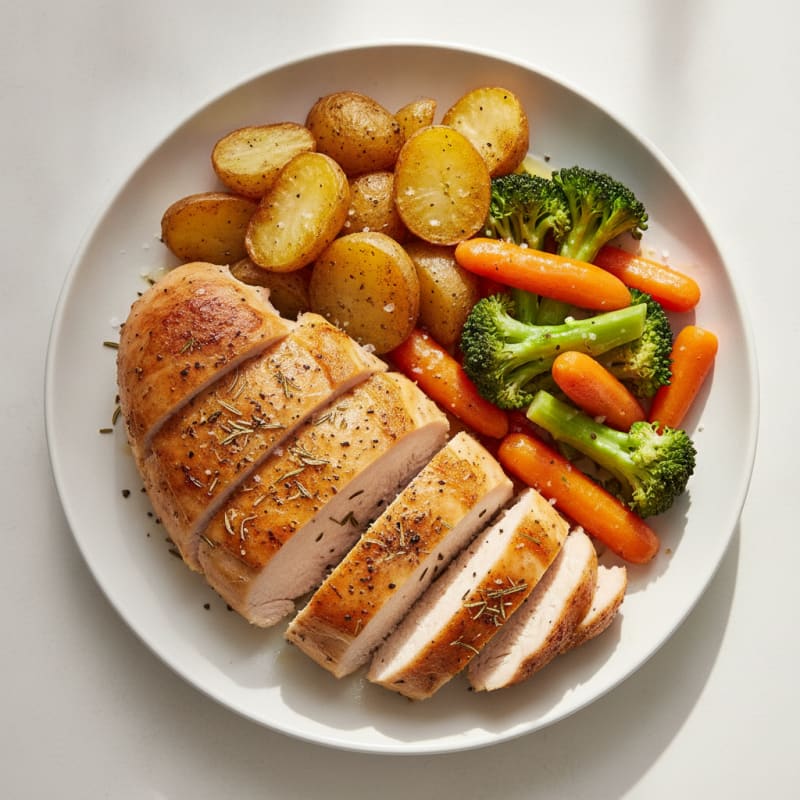 Herb-Roasted Chicken with Roasted Vegetables