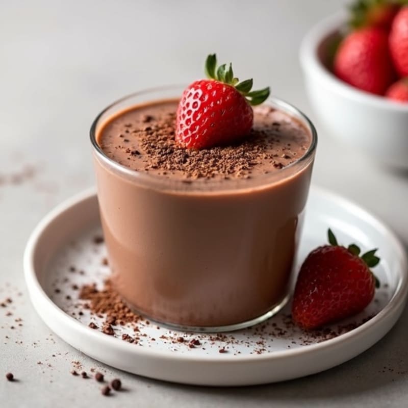 Silky Chocolate Protein Pudding with Chia Seeds