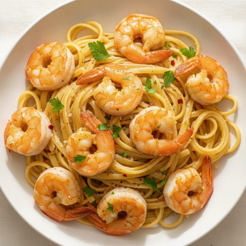 Garlic Shrimp Scampi with Linguine