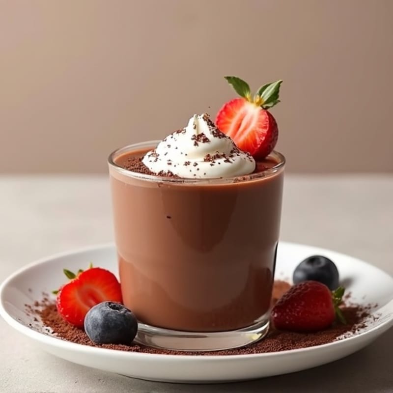 Silky Chocolate Protein Pudding with Greek Yogurt