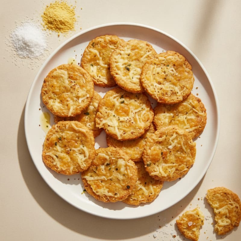 Baked Mozzarella Almond Flour Crackers
